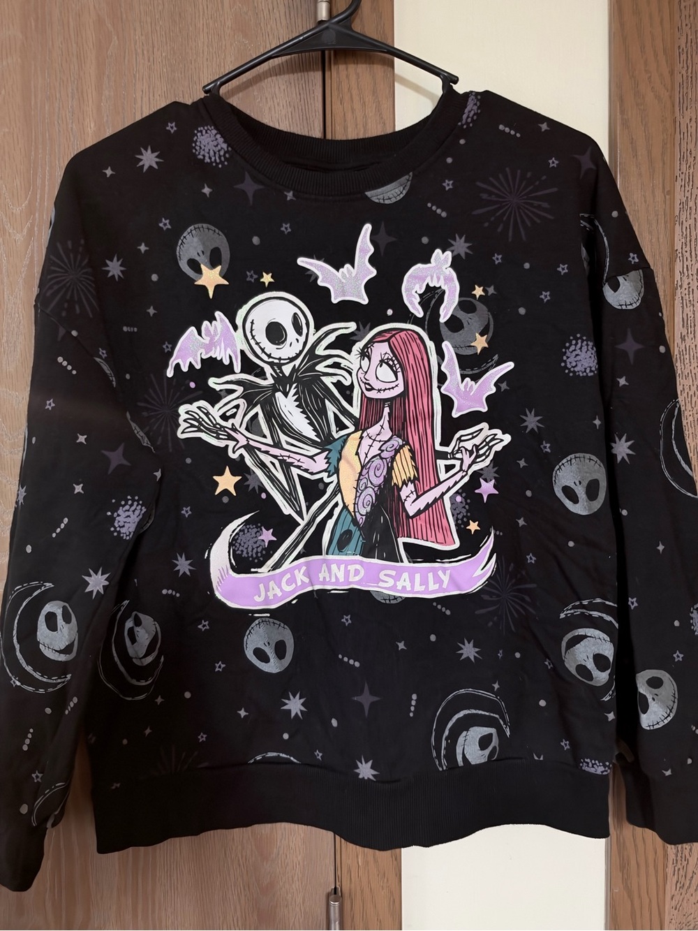 Disney Black Jack and Sally Crewneck with Pastel Accents